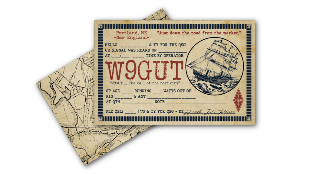 "The Sailor" - Custom Vintage QSL Cards