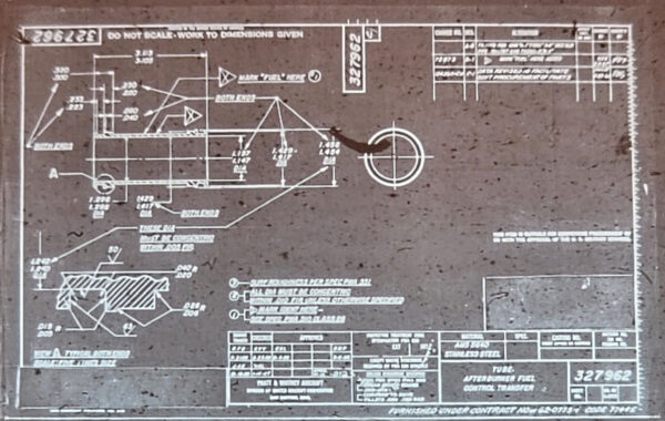 Genuine US Naval Air Technical Services Punch Card with Microfilm Plans - Authenticated, Framed, and Enlarged - Image 2